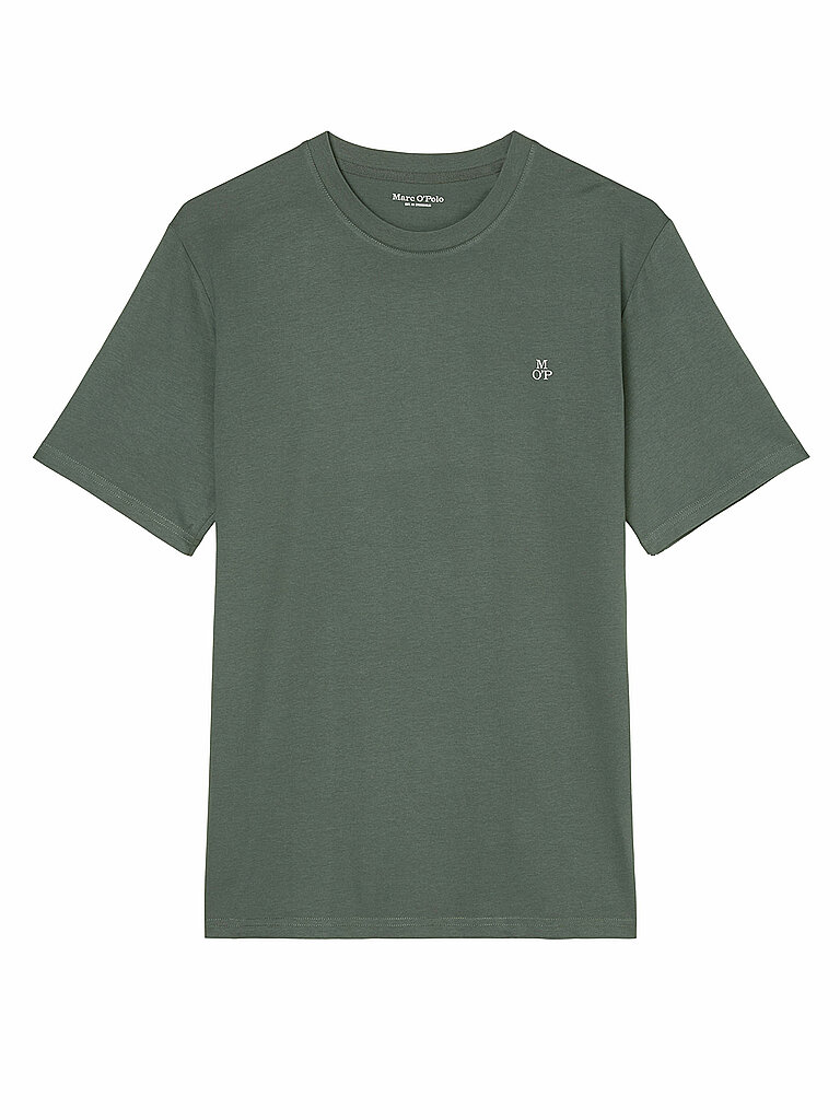 Marc OߴPolo Herren T-Shirt aus Bio-Baumwolle mit Rundhalsausschnitt, Grün (Mangrove), XXL
