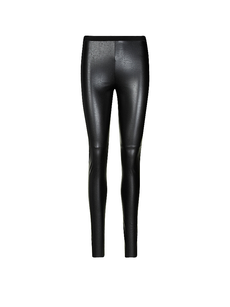 MARC CAIN Leggings in Lederoptik schwarz | 40