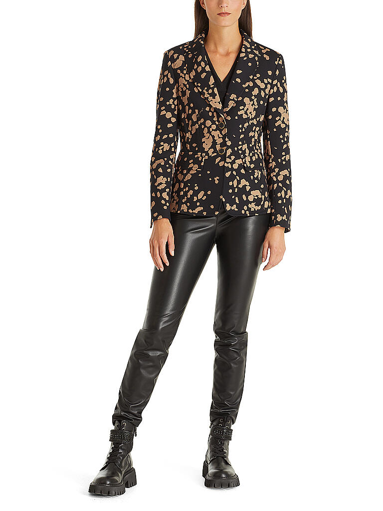 Blazer Tricot Chic Marc Cain - Gris/Noir Avec Volants - Taille N3 - Occasion Très Bon État