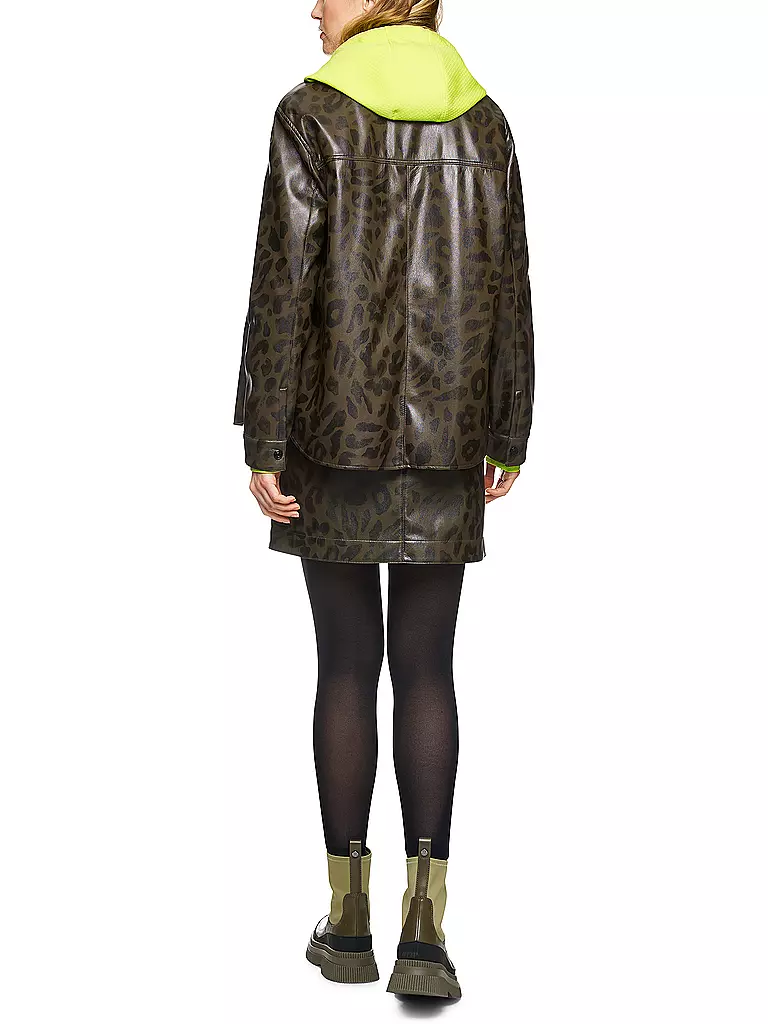 MARC CAIN | Bluse in Lederoptik | olive