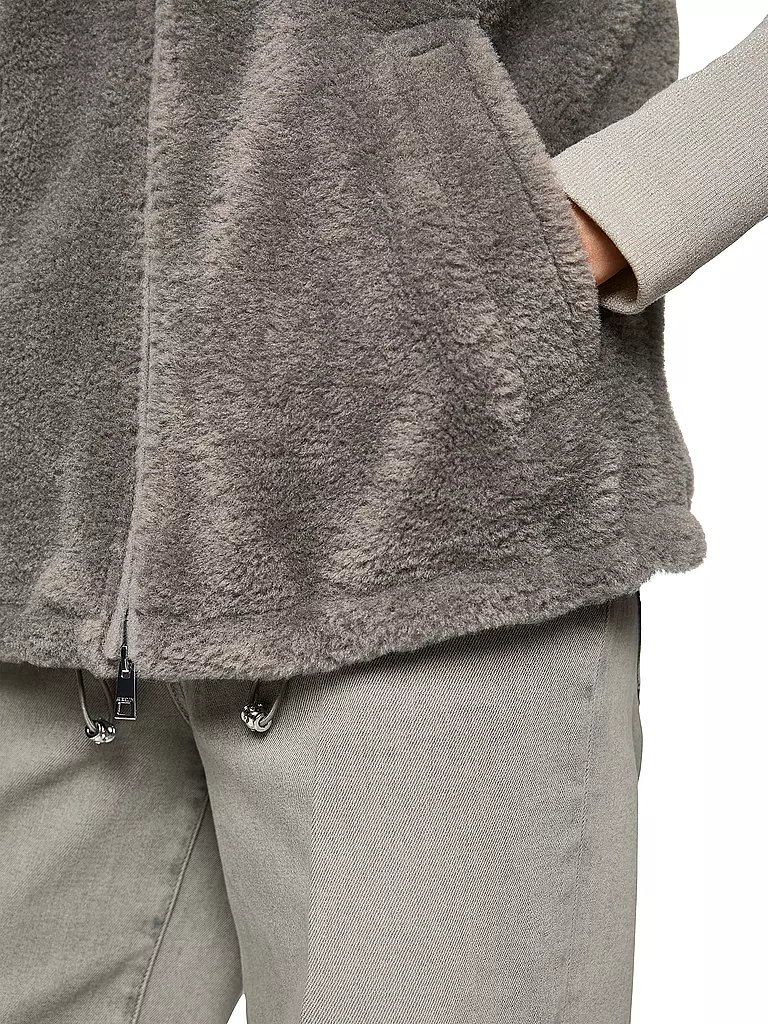 MARC CAIN | Gilet in Felloptik | grau