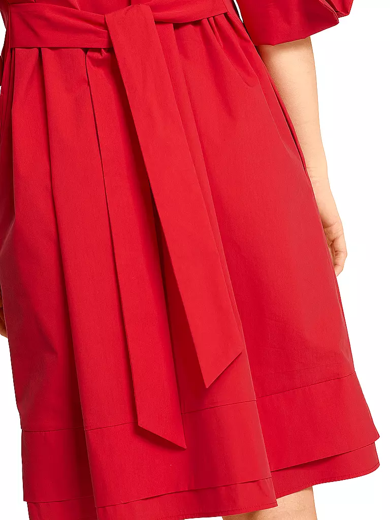 MARC CAIN | Hemdblusenkleid | dunkelrot