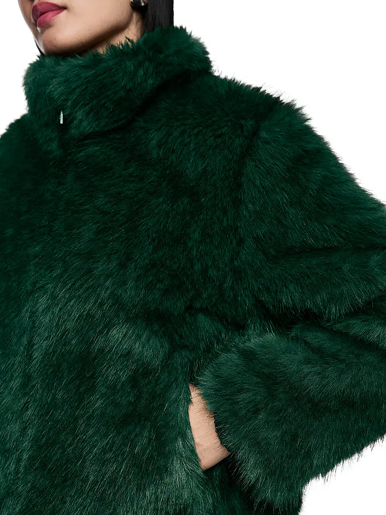 MARC CAIN | Jacke in Felloptik  | dunkelgrün