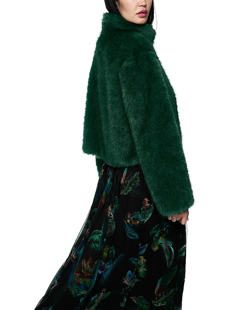 MARC CAIN | Jacke in Felloptik  | dunkelgrün