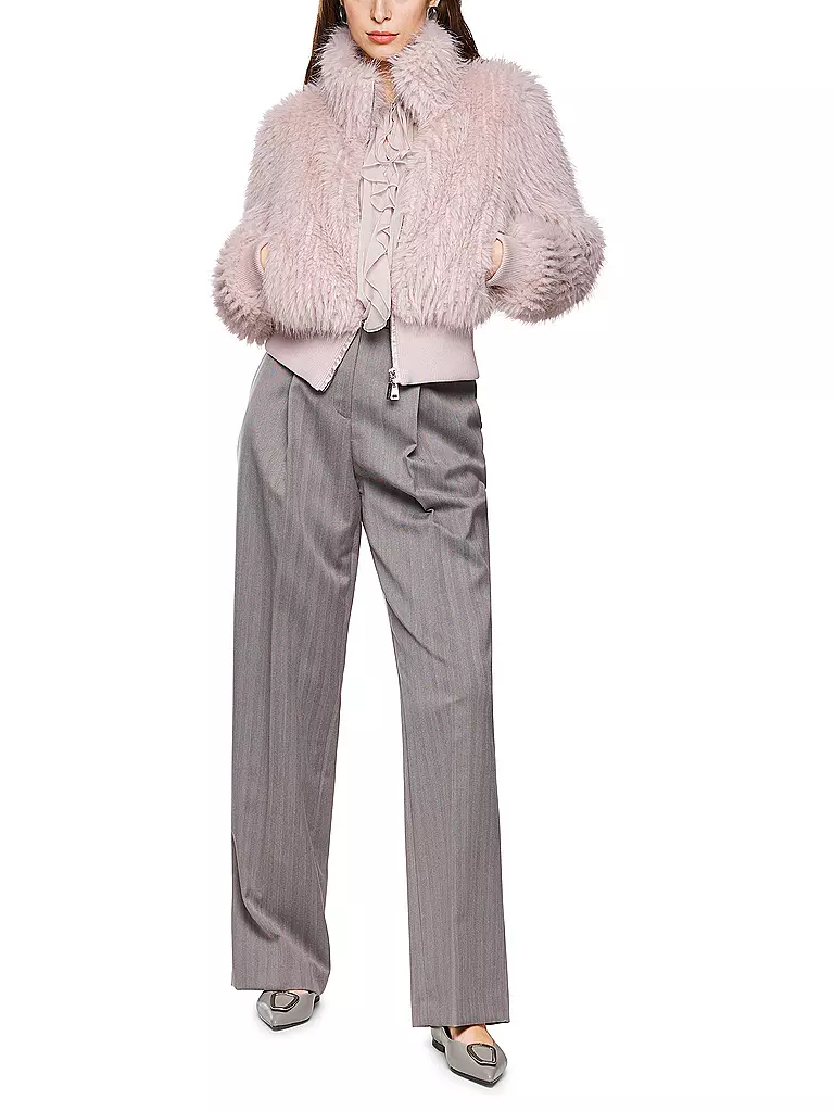MARC CAIN | Jacke in Felloptik | hellgrau