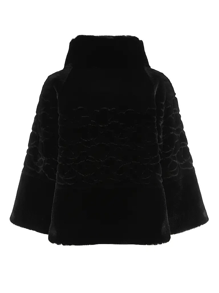 MARC CAIN | Jacke in Felloptik | schwarz