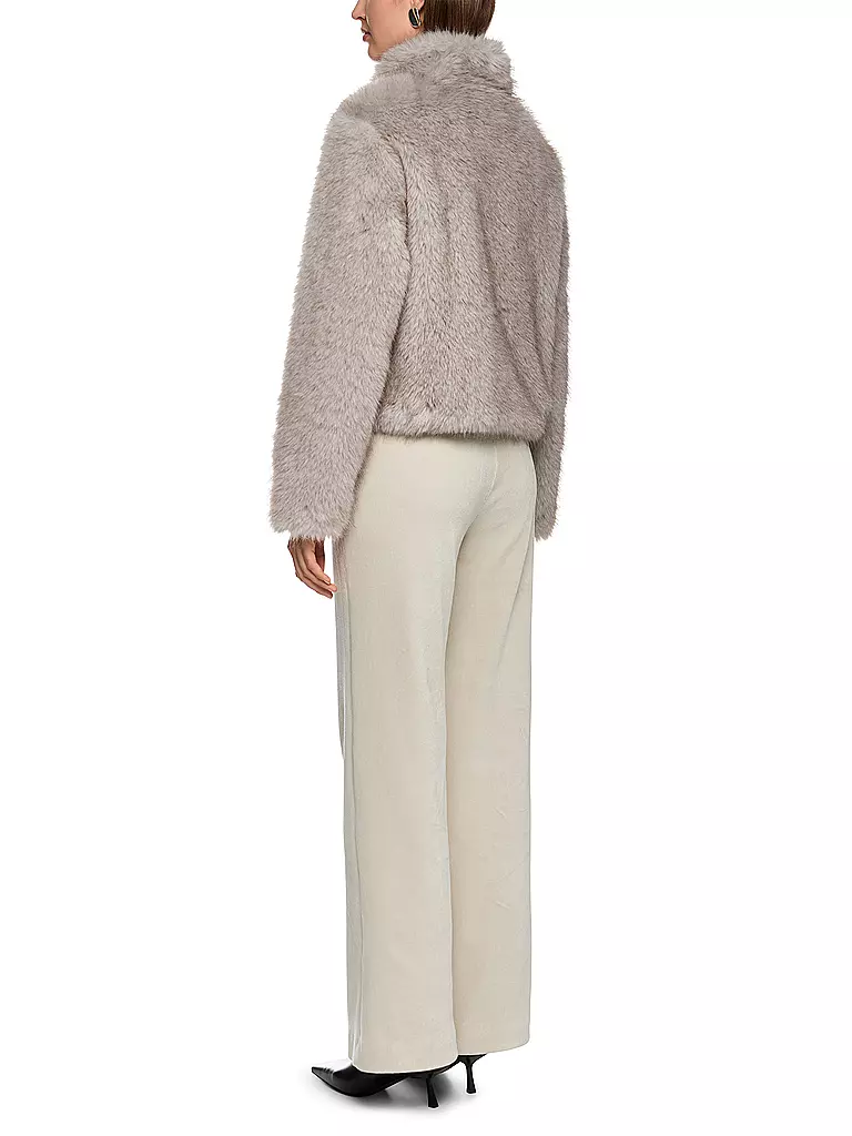MARC CAIN | Jacke in Felloptik | hellgrau