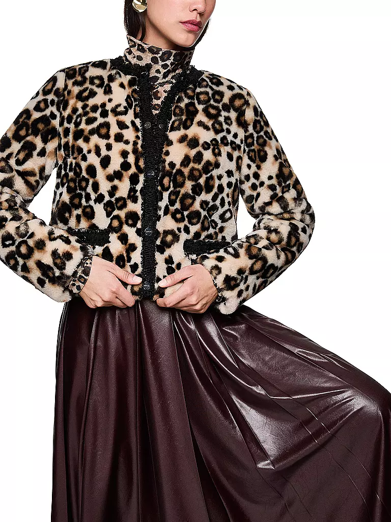 MARC CAIN | Jacke in Felloptik | hellbraun