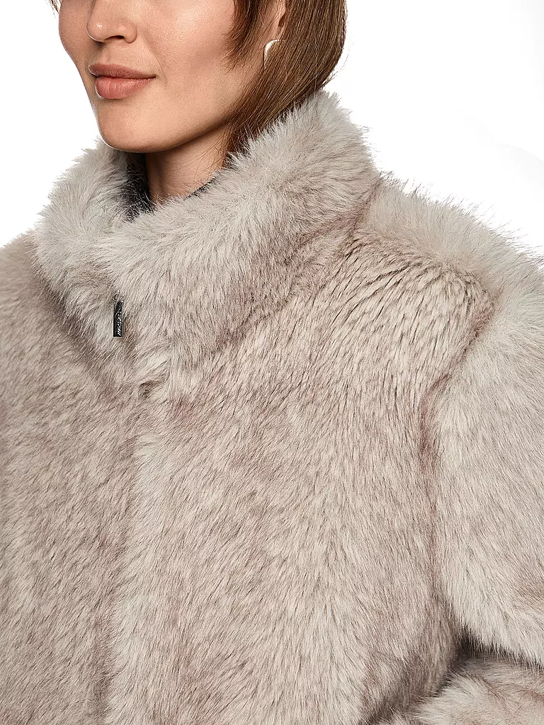 MARC CAIN | Jacke in Felloptik | hellgrau
