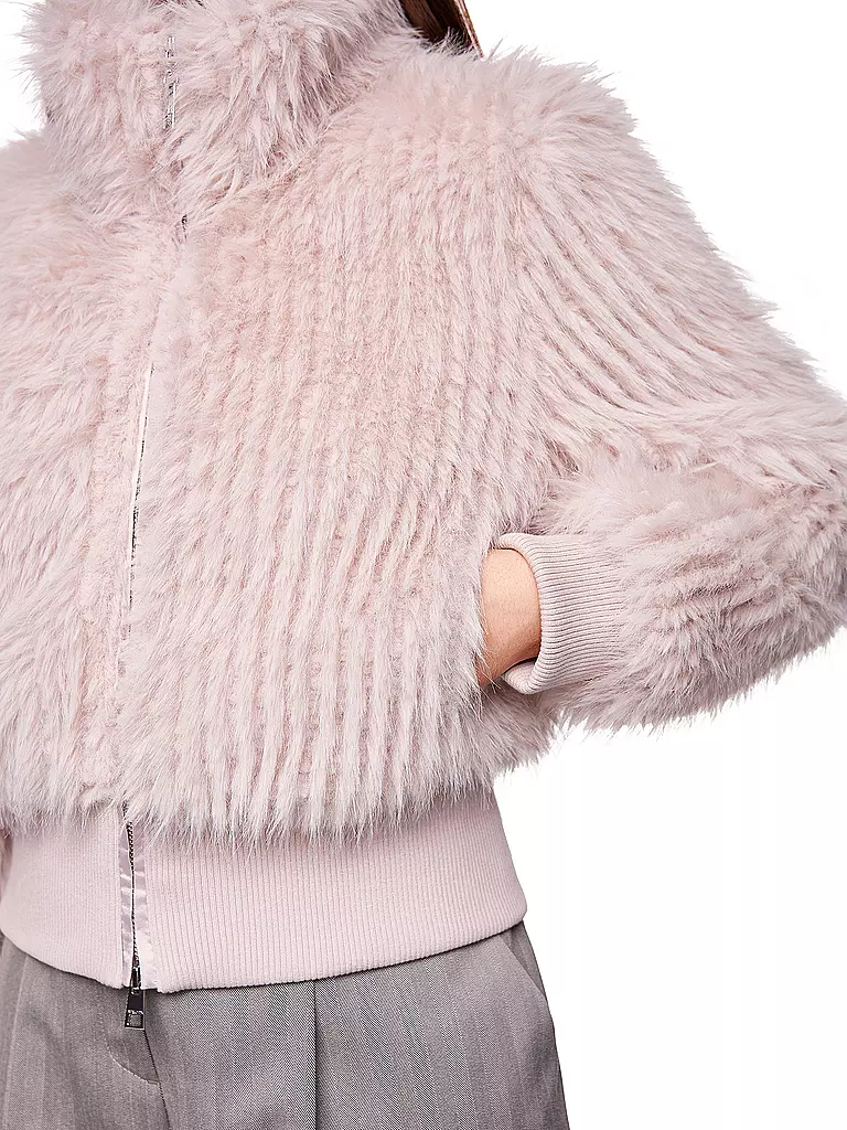 MARC CAIN | Jacke in Felloptik | hellgrau