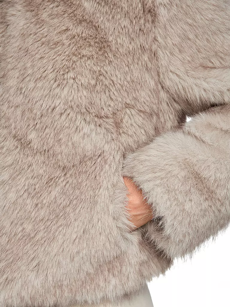 MARC CAIN | Jacke in Felloptik | hellgrau