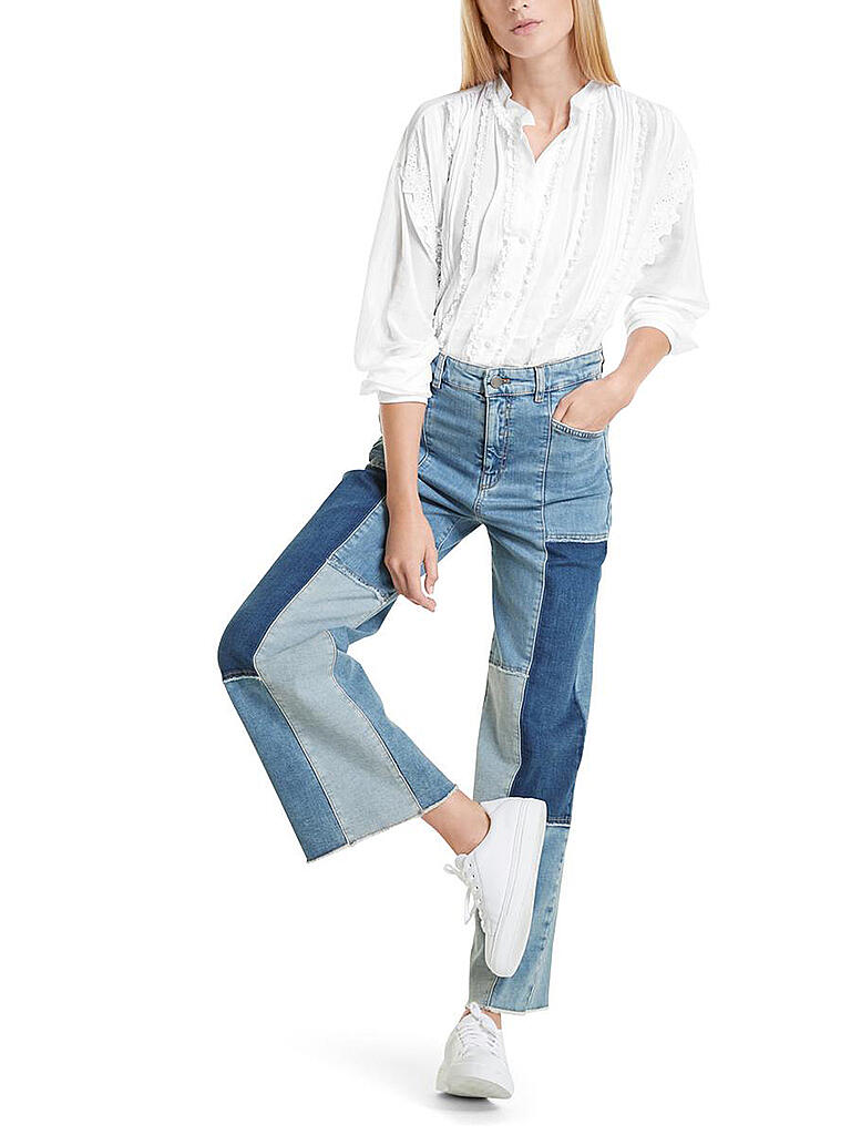 Jeans Taille Haute Marc Cain Femme - Taille 40 Bleu, 97% Coton