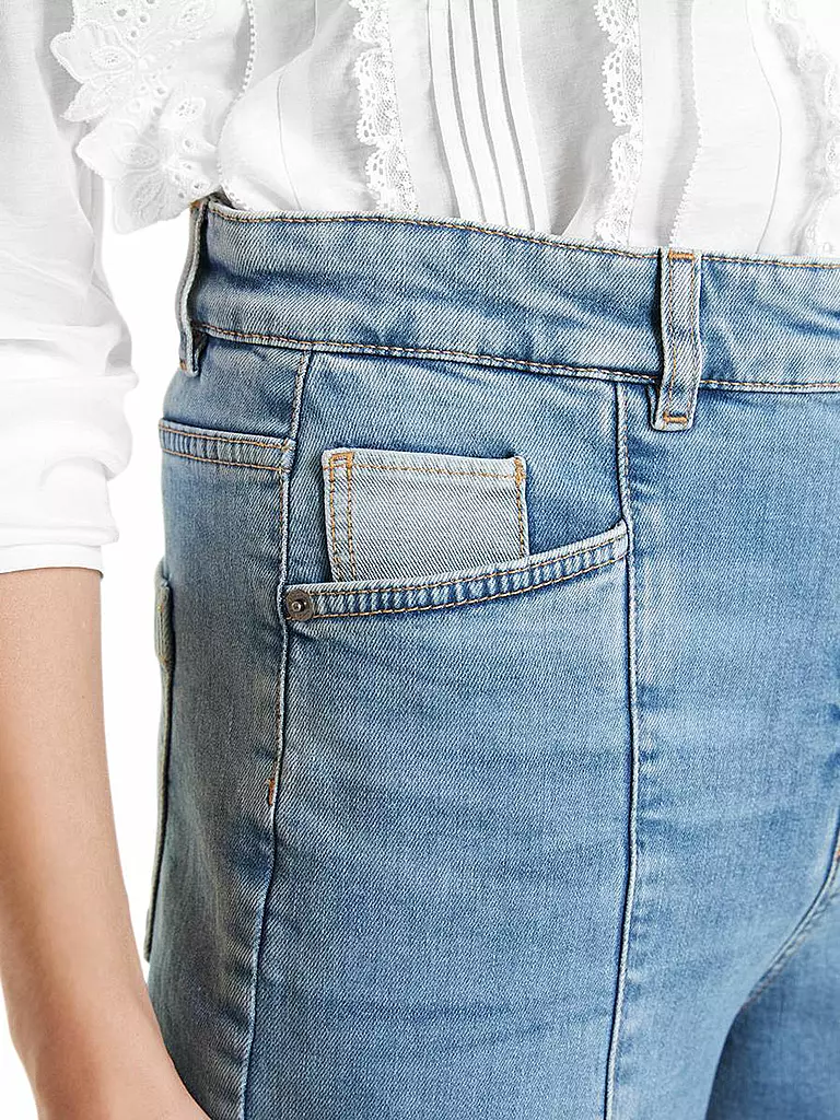 Jeans Taille Haute Marc Cain Femme - Taille 40 Bleu, 97% Coton