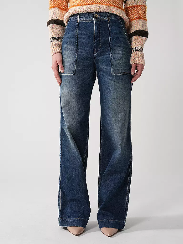 MARC CAIN | Jeans Wide Leg WIGAN  | blau