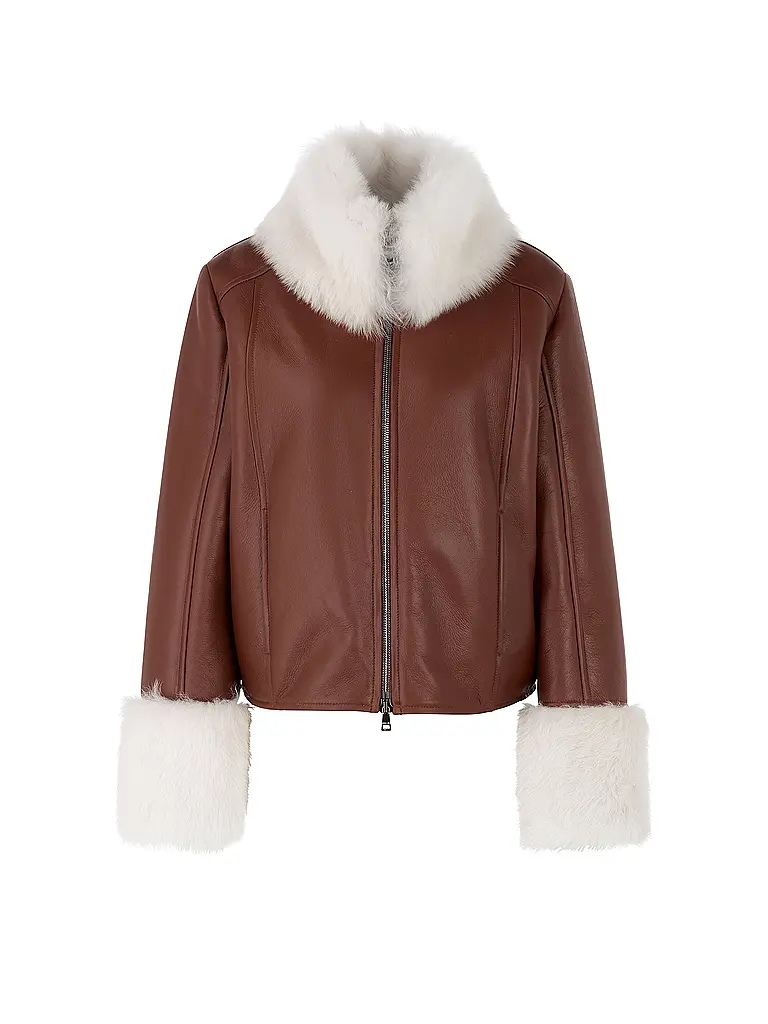 MARC CAIN | Lederjacke  | hellbraun