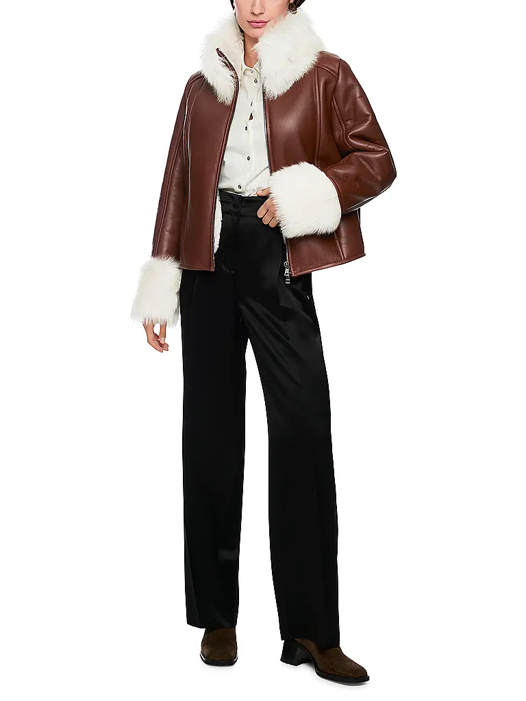 MARC CAIN | Lederjacke  | hellbraun