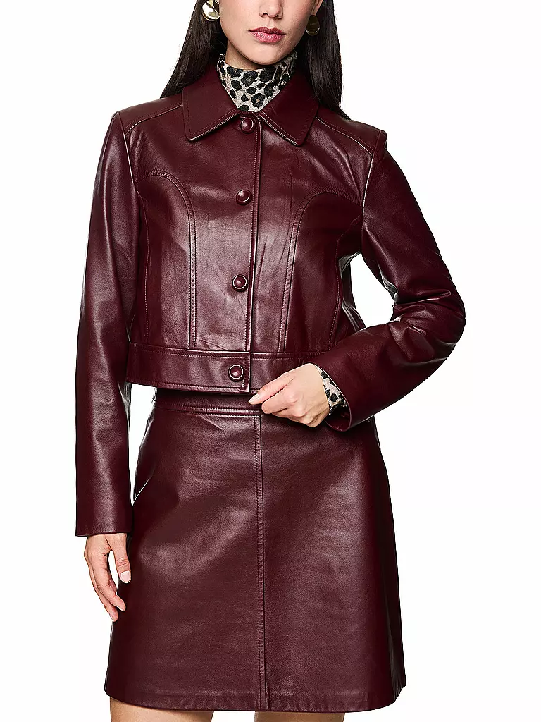 MARC CAIN | Lederjacke  | braun