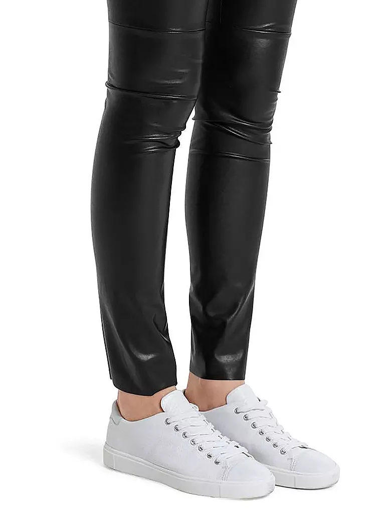 MARC CAIN | Leggings in Lederoptik | schwarz