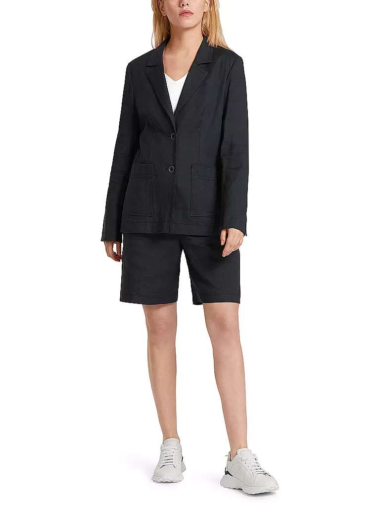 MARC CAIN | Leinenblazer | dunkelblau