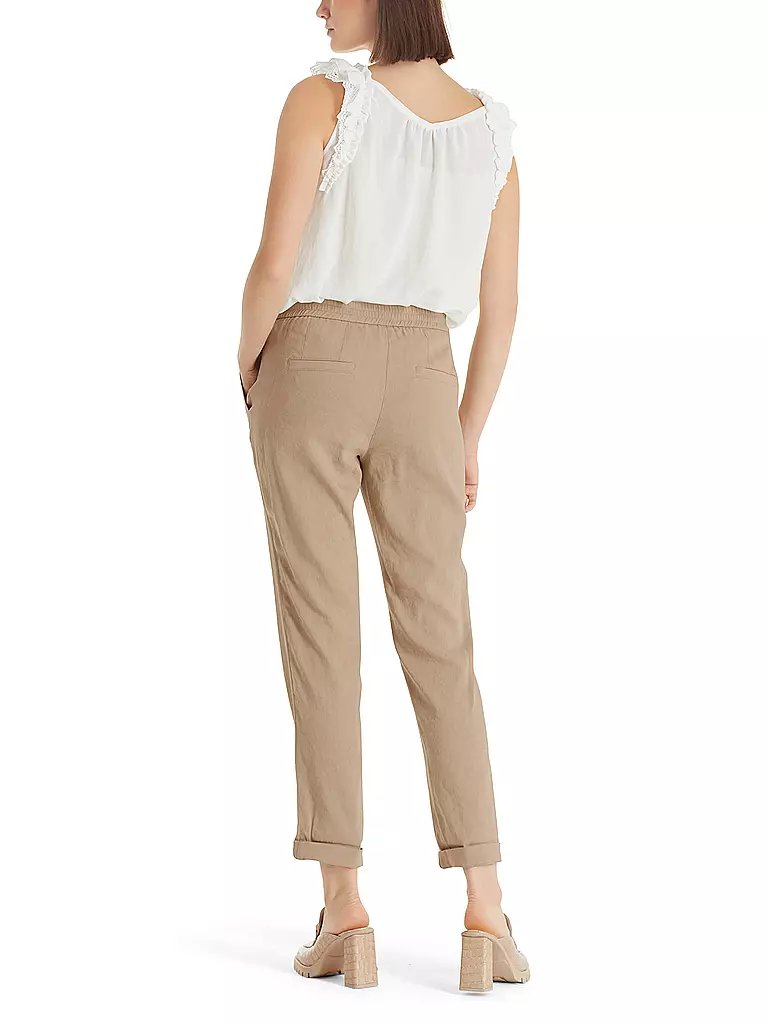 MARC CAIN | Leinenhose | dunkelrot
