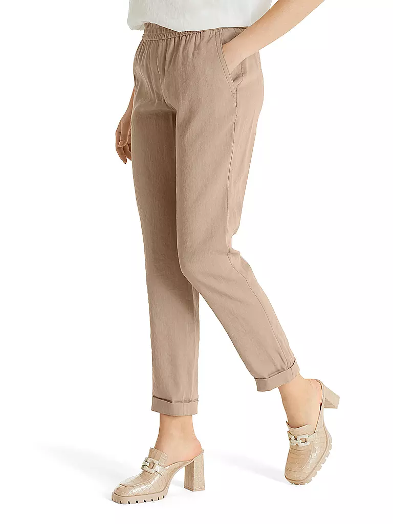 MARC CAIN | Leinenhose | dunkelrot