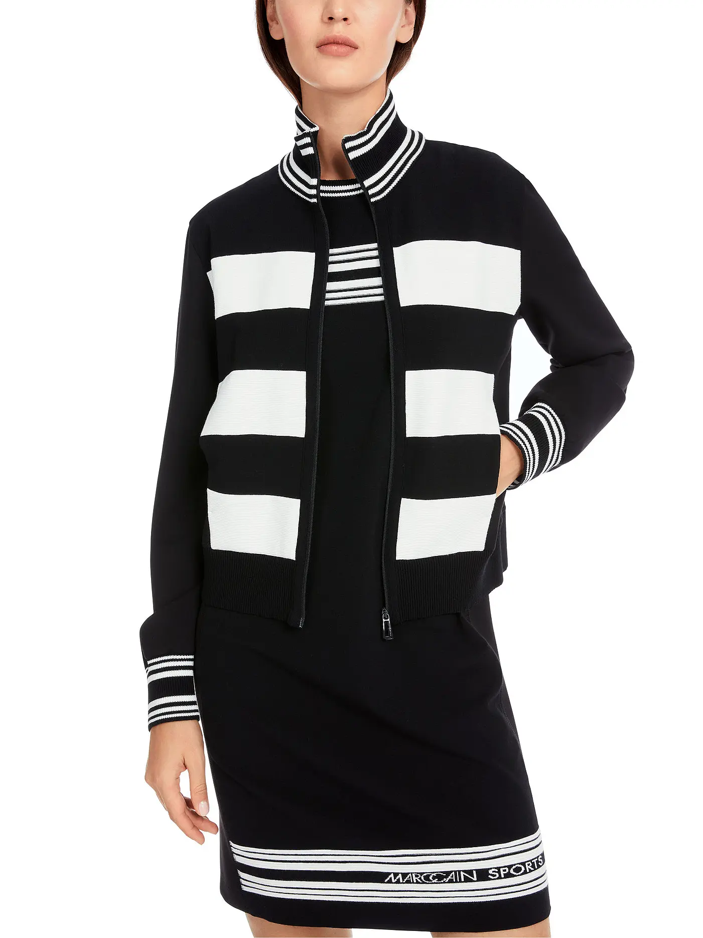 MARC CAIN | Sweatjacke | schwarz