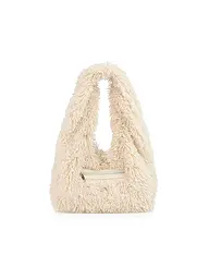 MARC CAIN | Tasche - Schultertasche in Felloptik | creme