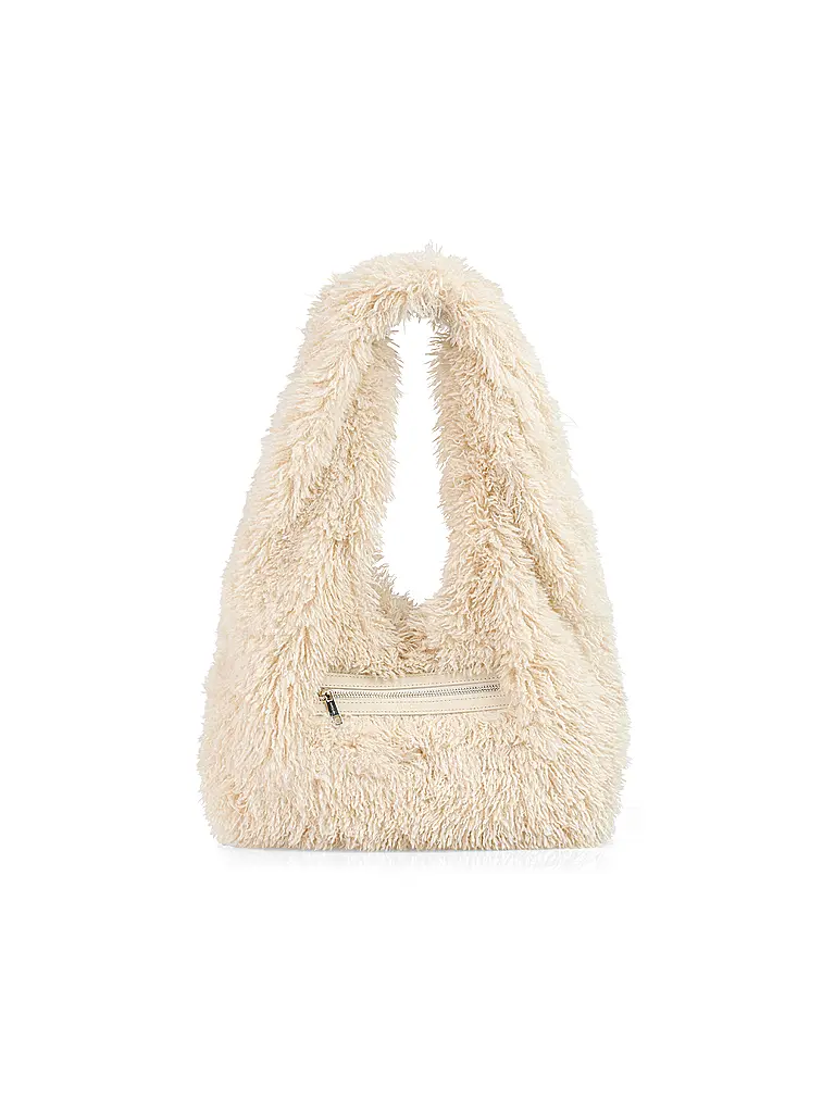 MARC CAIN | Tasche - Schultertasche in Felloptik | creme