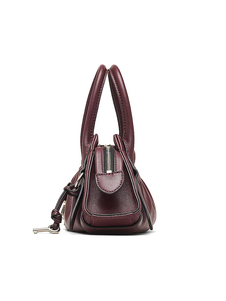 MARC JACOBS | Ledertasche - Mini Bag THE SMALL SATCHEL | dunkelrot