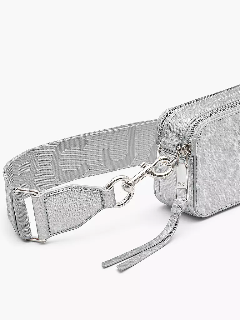 MARC JACOBS | Ledertasche - Mini Bag THE SNAPSHOT | silber