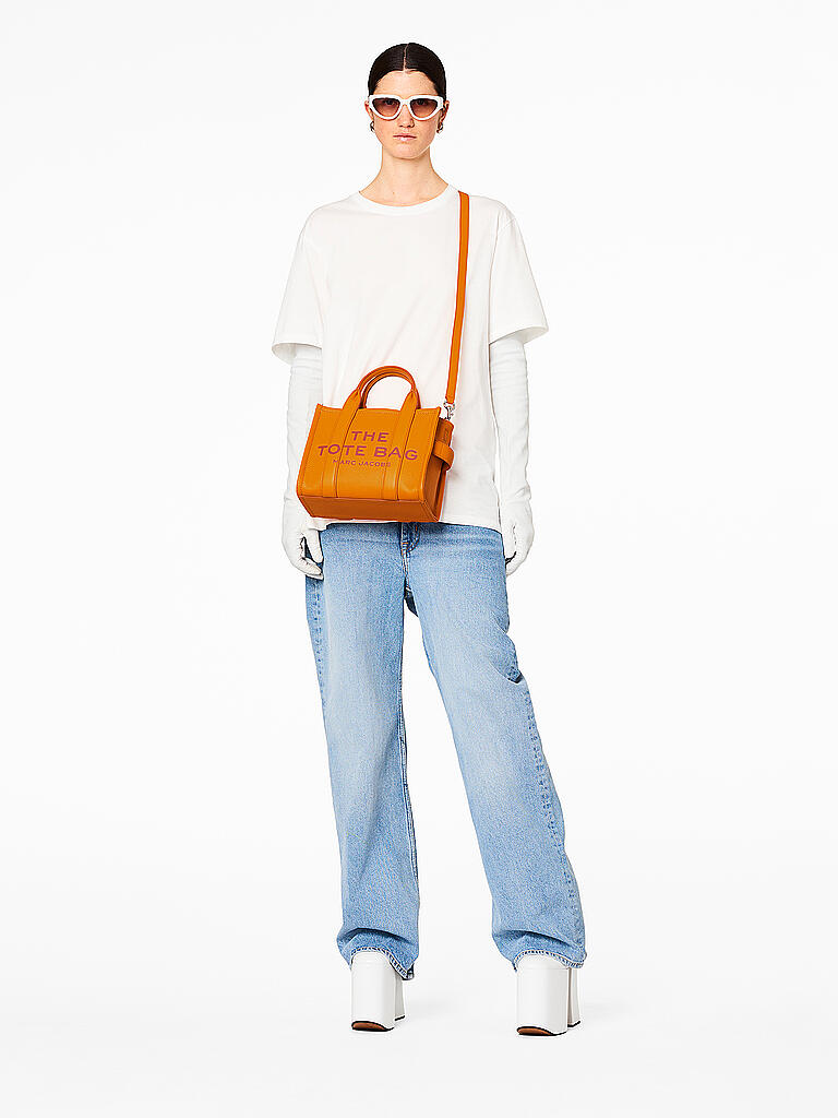 MARC JACOBS | Ledertasche - Mini Tote Bag THE MINI TOTE BAG | orange