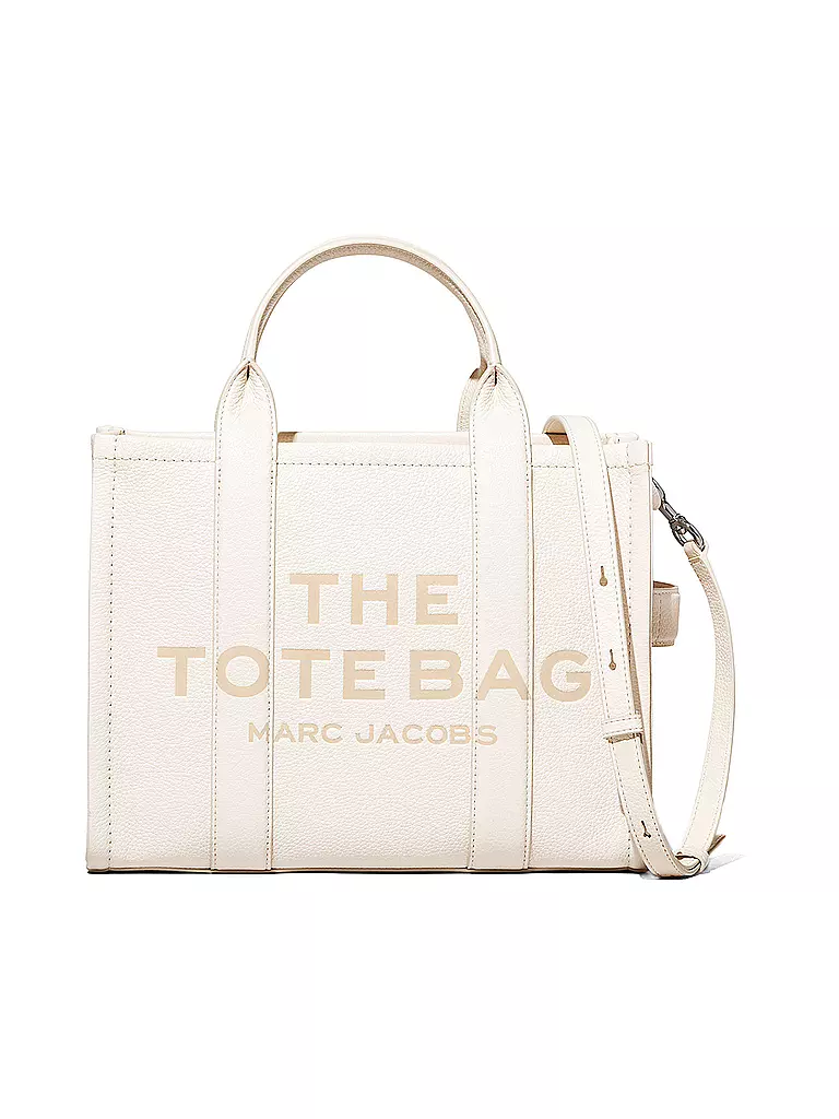MARC JACOBS | Ledertasche - Tote Bag  THE MEDIUM TOTE LEATHER | weiss