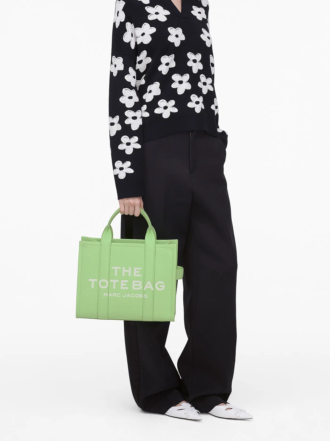 MARC JACOBS | Ledertasche - Tote Bag THE MEDIUM TOTE LEATHER | grün