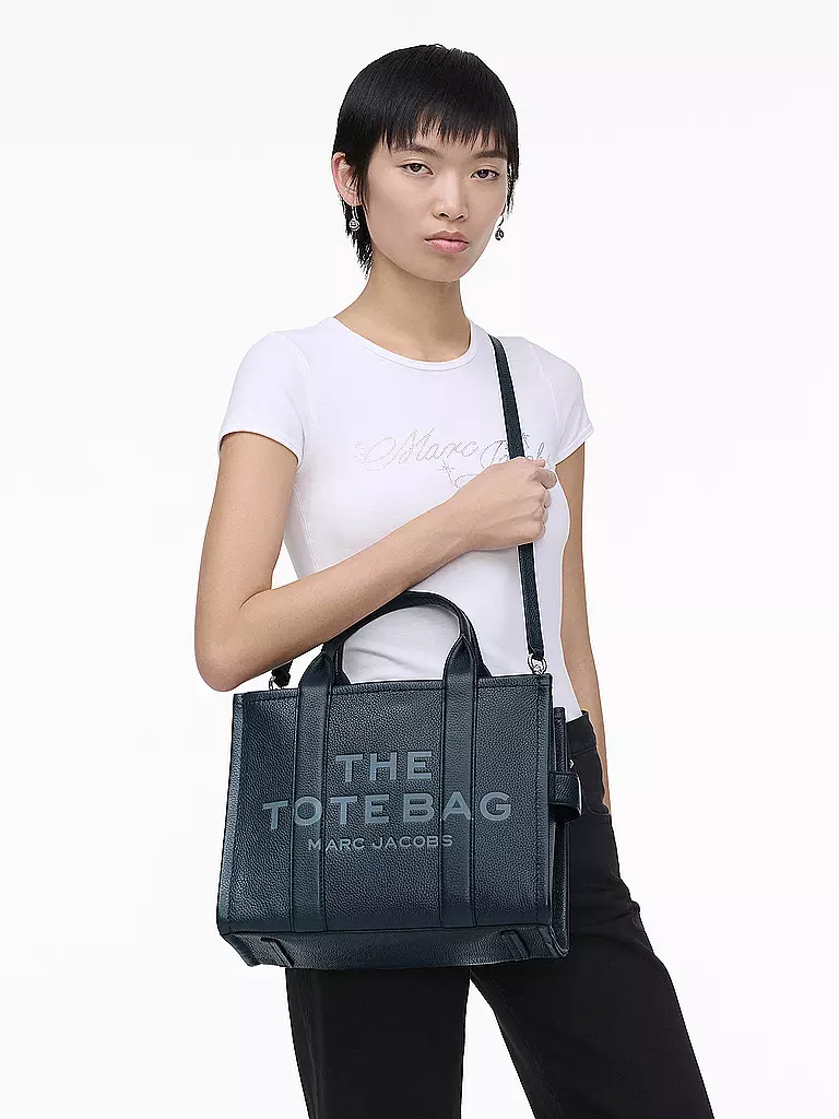 MARC JACOBS | Ledertasche - Tote Bag THE MEDIUM TOTE LEATHER | blau