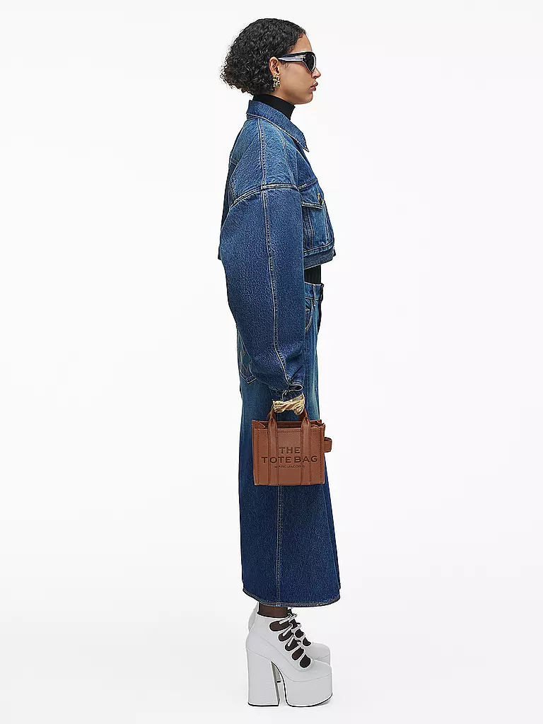 MARC JACOBS | Ledertasche - Tote Bag THE MINI TOTE | dunkelrot