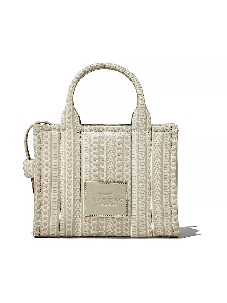 MARC JACOBS | Ledertasche - Tote Bag THE SMALL TOTE LEATHER MONOGRAM  | beige