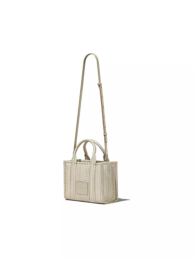 MARC JACOBS | Ledertasche - Tote Bag THE SMALL TOTE LEATHER MONOGRAM  | beige
