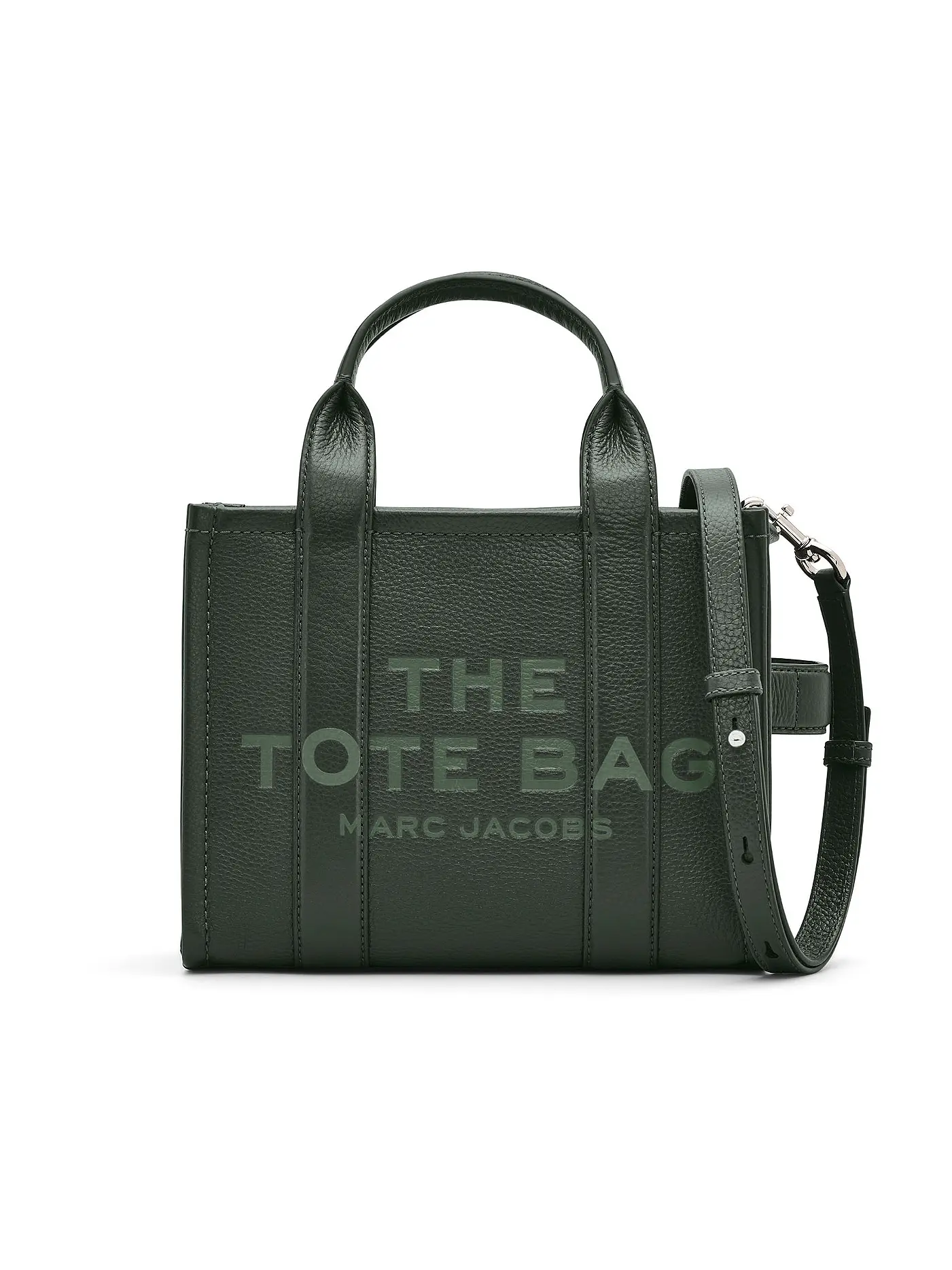 MARC JACOBS | Ledertasche - Tote Bag THE SMALL TOTE LEATHER  | dunkelgrün
