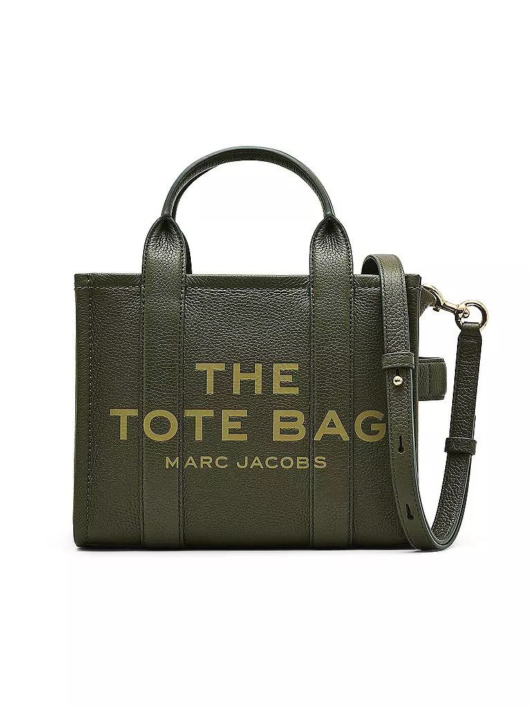 MARC JACOBS | Ledertasche - Tote Bag THE SMALL TOTE LEATHER | olive