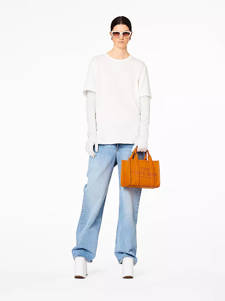 MARC JACOBS | Ledertasche - Tote Bag THE SMALL TOTE LEATHER | orange