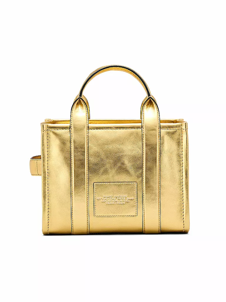 MARC JACOBS | Ledertasche - Tote Bag THE SMALL TOTE LEATHER | gold