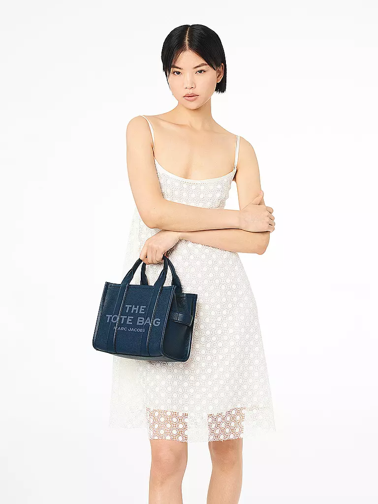 MARC JACOBS | Ledertasche - Tote Bag THE SMALL TOTE LEATHER | blau