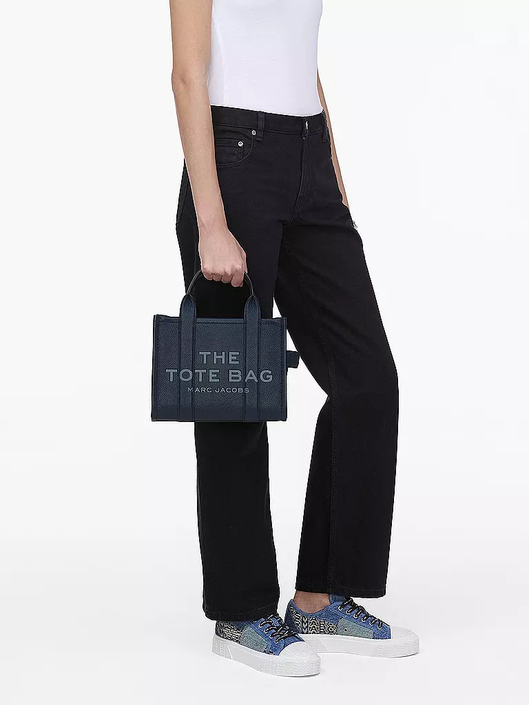 MARC JACOBS | Ledertasche - Tote Bag THE SMALL TOTE LEATHER | blau