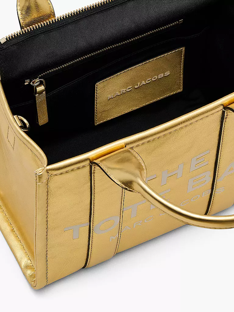 MARC JACOBS | Ledertasche - Tote Bag THE SMALL TOTE LEATHER | gold