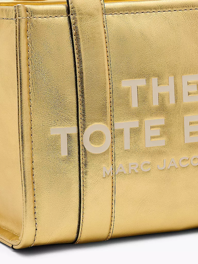 MARC JACOBS | Ledertasche - Tote Bag THE SMALL TOTE LEATHER | gold
