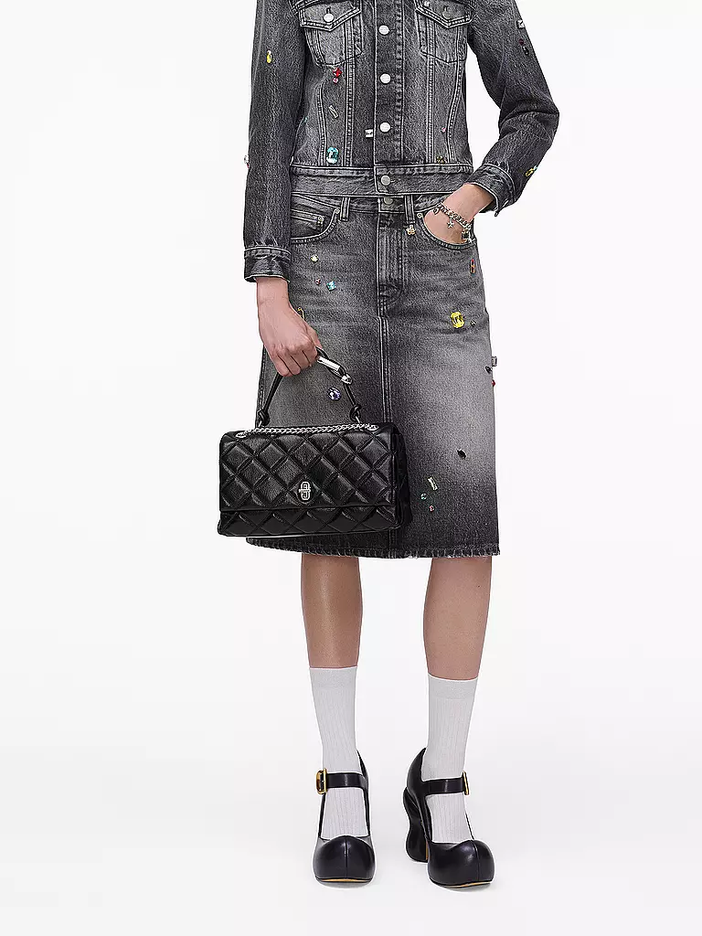 MARC JACOBS | Ledertasche - Umhängetasche THE DUAL | schwarz