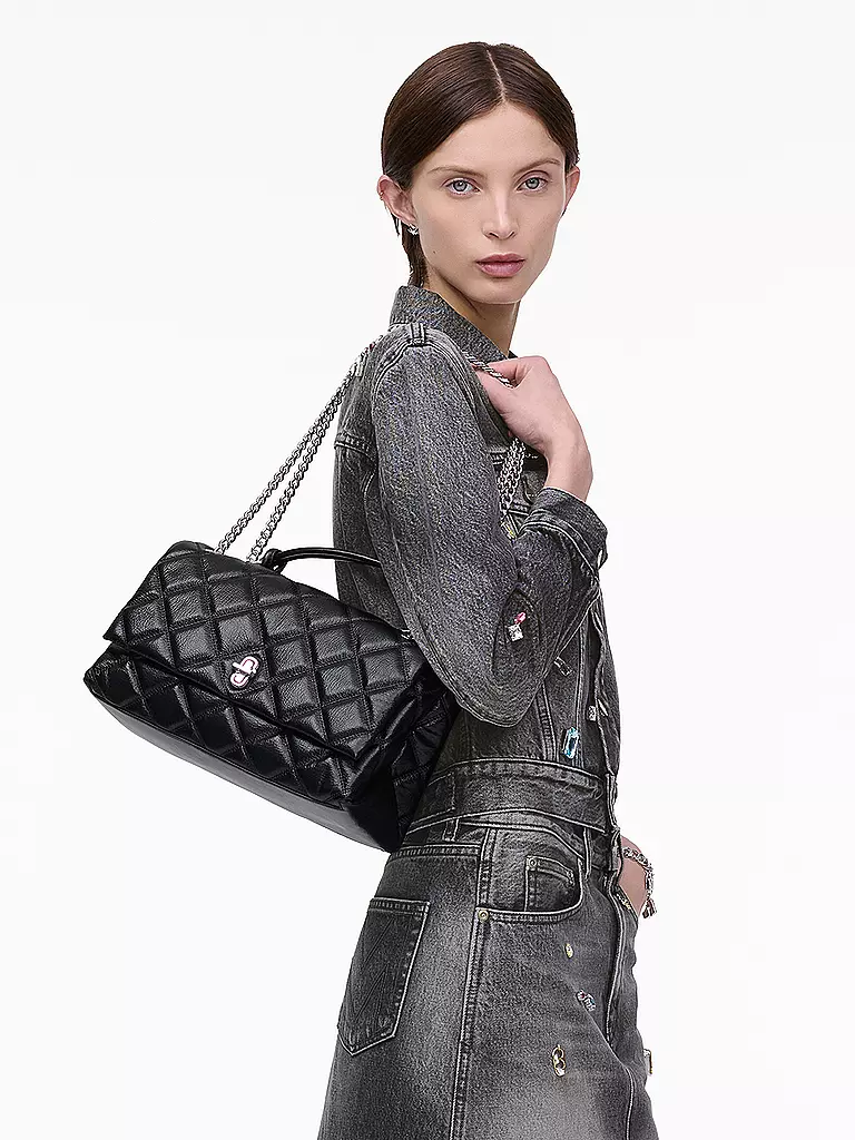 MARC JACOBS | Ledertasche - Umhängetasche THE DUAL | schwarz