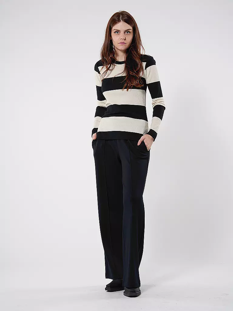 MARC O'POLO DENIM | Hose Wide Leg | schwarz