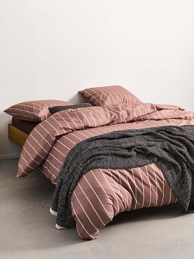 MARC O'POLO HOME | Bettwäsche Torsken Hanf/Tencel 70x90cm/140x200cm Earth Red | rosa