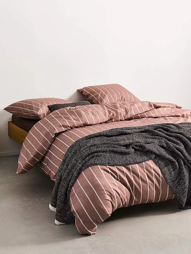 MARC O'POLO HOME | Bettwäsche Torsken Hanf/Tencel 70x90cm/140x200cm Earth Red | rosa